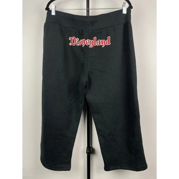 Disney Parks Disneyland 55 Mickey Black Crop Embroidered Back Sweatpants Sz L - Picture 5 of 5